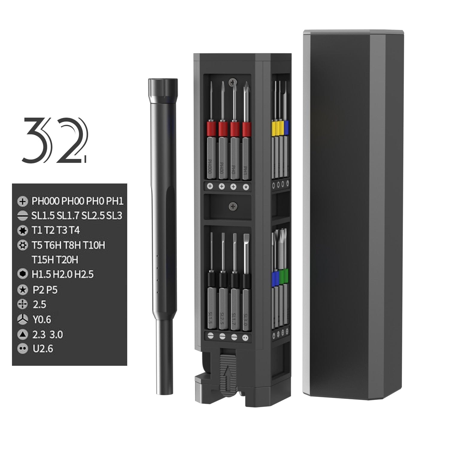 WooLeapStore 0 32 In 1 Precision Screwdriver Compact Box Magnetic Multi Driver Bits Screwdriver