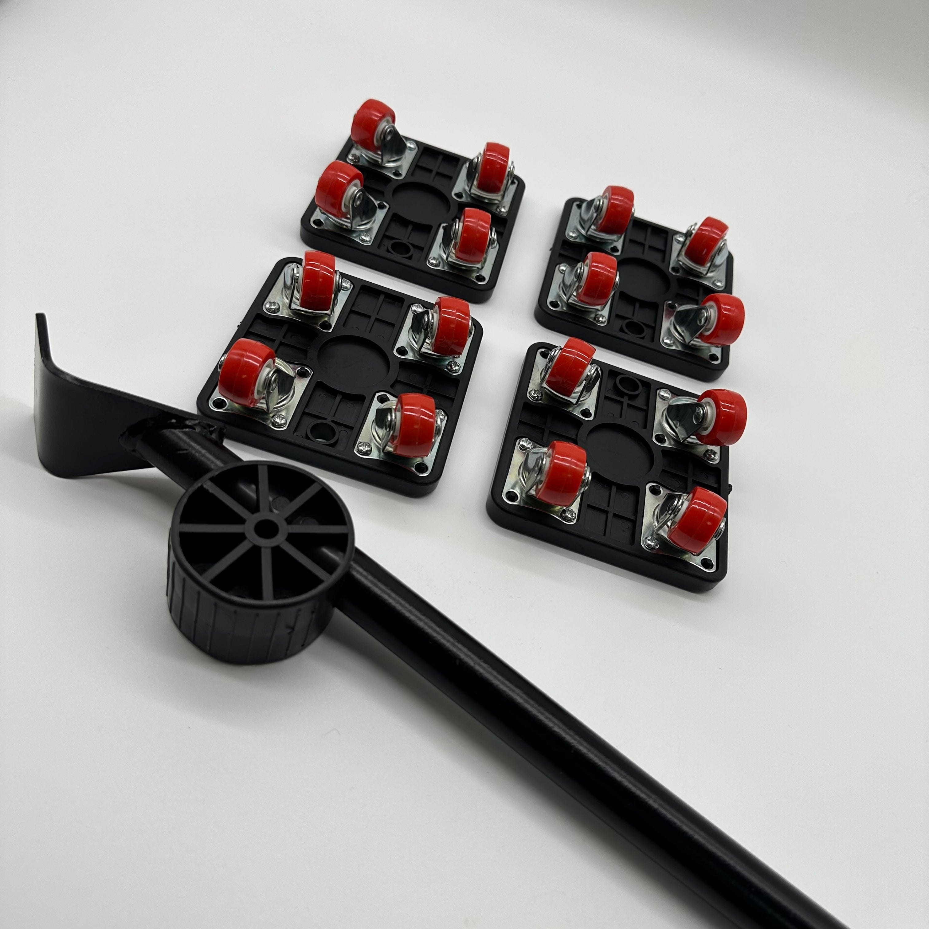 WooLeapStore Black 5Pcs Set Heavy Duty Furniture Lifter 400KG Furniture Moving Transport Roller Set Lifter Roller Wheel