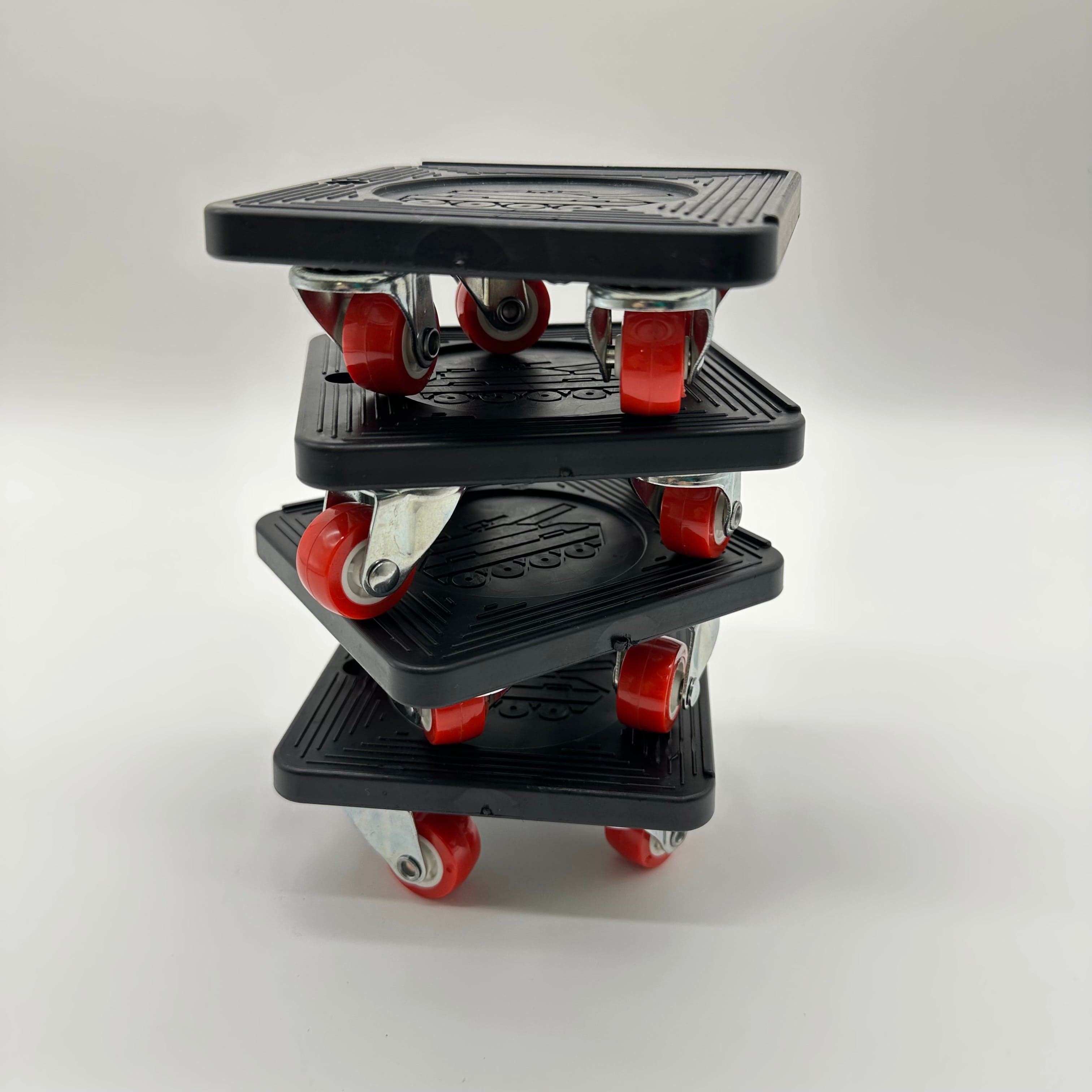 WooLeapStore Black 5Pcs Set Heavy Duty Furniture Lifter 400KG Furniture Moving Transport Roller Set Lifter Roller Wheel