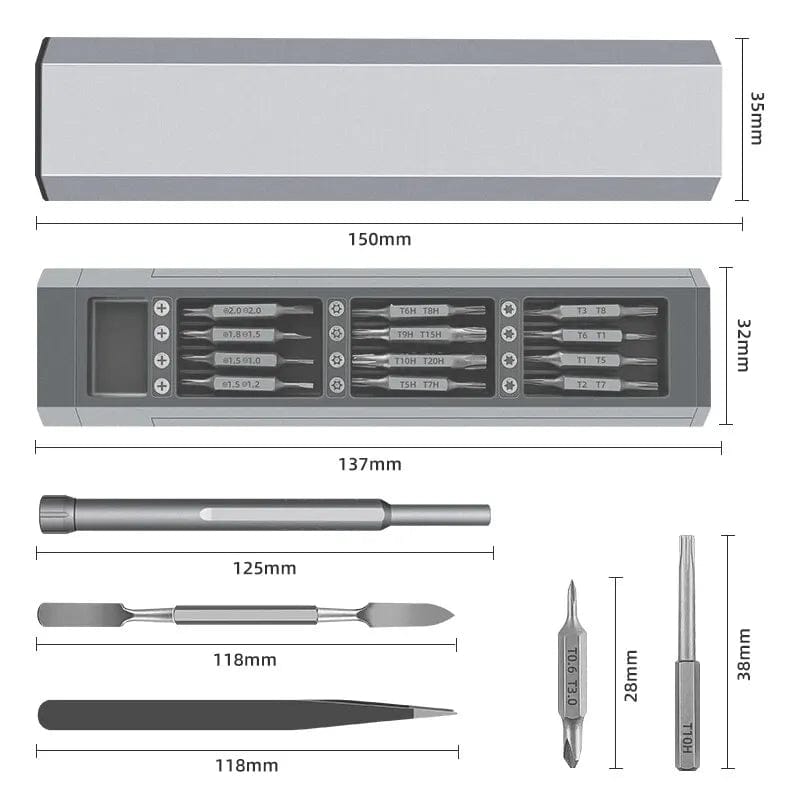 WooLeapStore 71 in 1 71 in 1 Precision Screwdriver Set Double Magnetic Torx Hex Screw Driver Bits Mini Screwdriver Multifunctional Repair Tool Kit