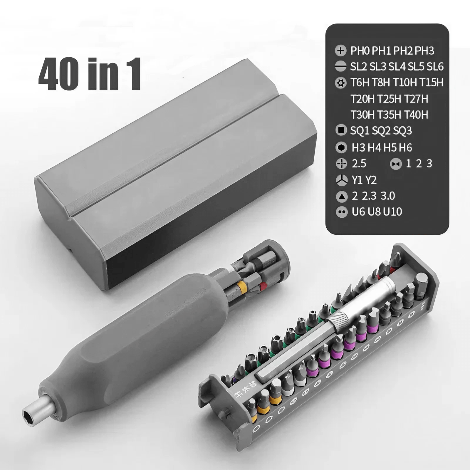 WooLeapStore Precision Screwdriver Compact Box Magnetic Multi Driver Bits Set